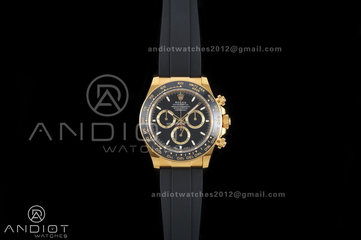 Daytona 126518 BTF 1:1 Best Edition Black Dial on Oysterflex Strap DD4131 (Weighted)